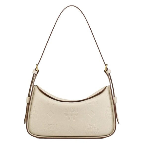MCM Handbags - BRAND NEW MCM Handbag - AREN E/W Flap Hobo in Embossed Monogram Leather Handbag